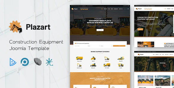 Plazart – 建筑施工设备网站Joomla模板