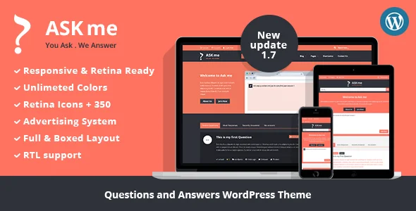 Ask Me - 问答百科网站模板WordPress主题 - v6.9.1