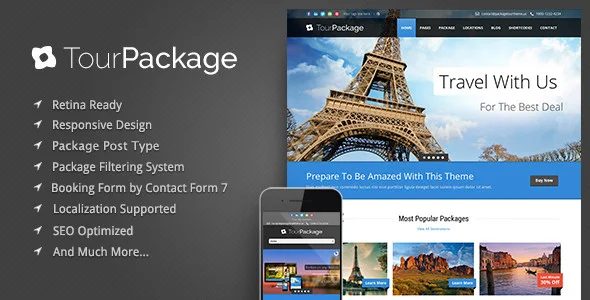 Tour Package 旅游WordPress主题模板 - v2.34