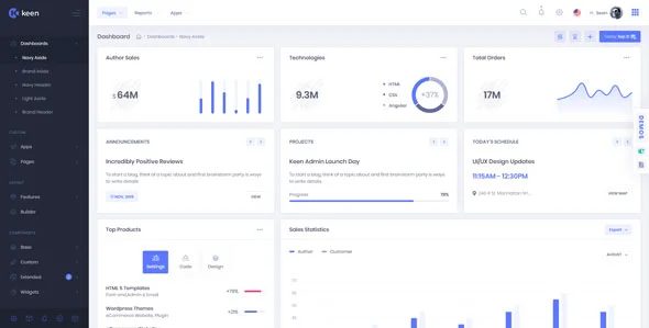 Keen – 终极响应式管理后台HTML模板 - v3.0.3