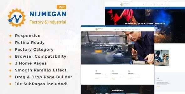 Nijmegan – 工厂机械加工企业WordPress主题