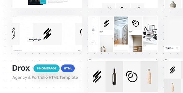 Drox使用bootstrap项目作品展示网页模板