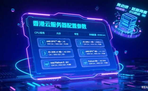 香港云服务器推荐:免备案 + 低延迟,4 款高性价比配置满足全场景需求